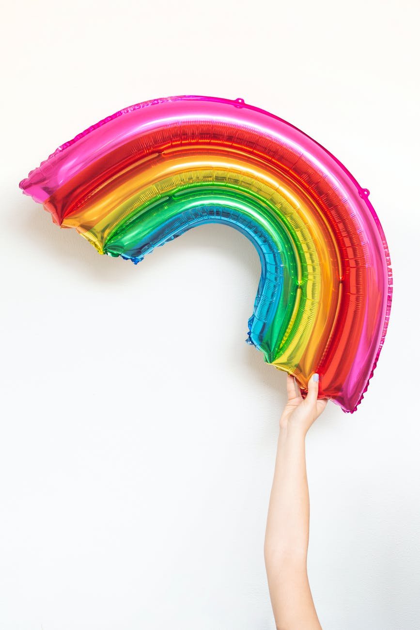 Rainbow party decor rainbow balloon rainbow foil balloon