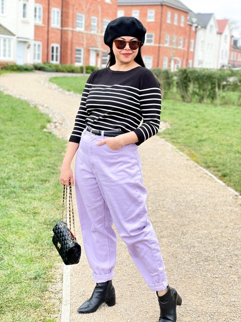 Striped pants outfit | Stripe pants outfit, Casual outfits, Outfits