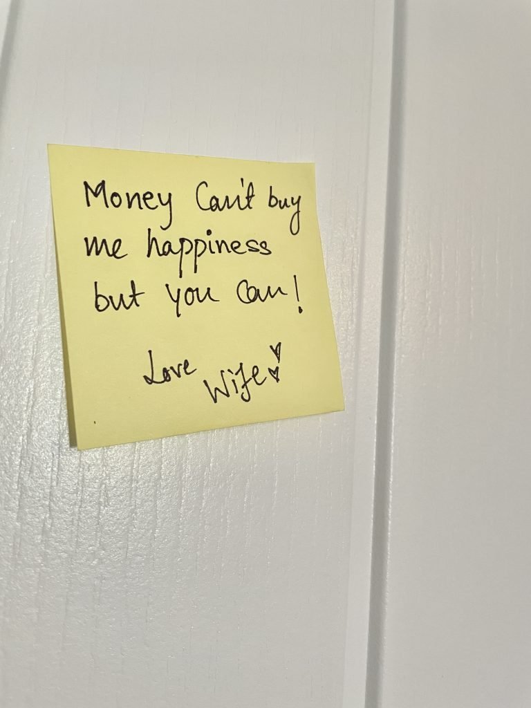 Cheeky funny notes to husband
