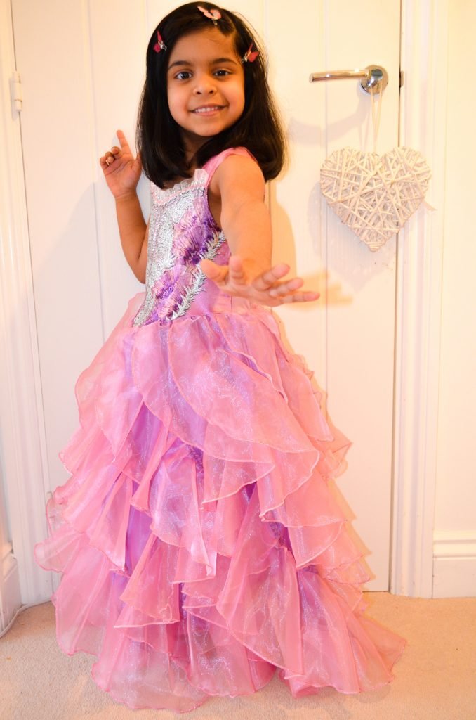 Kids party dress Disney sugar plum fairy costume. Book day birthday outfit princess Mermaid purple and pink