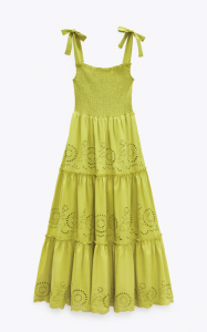 Zara DRESS WITH CUTWORK EMBROIDERY