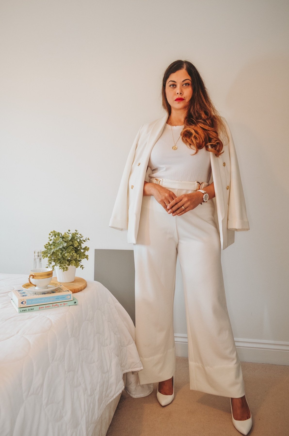 White suit - french girl style outfit 
