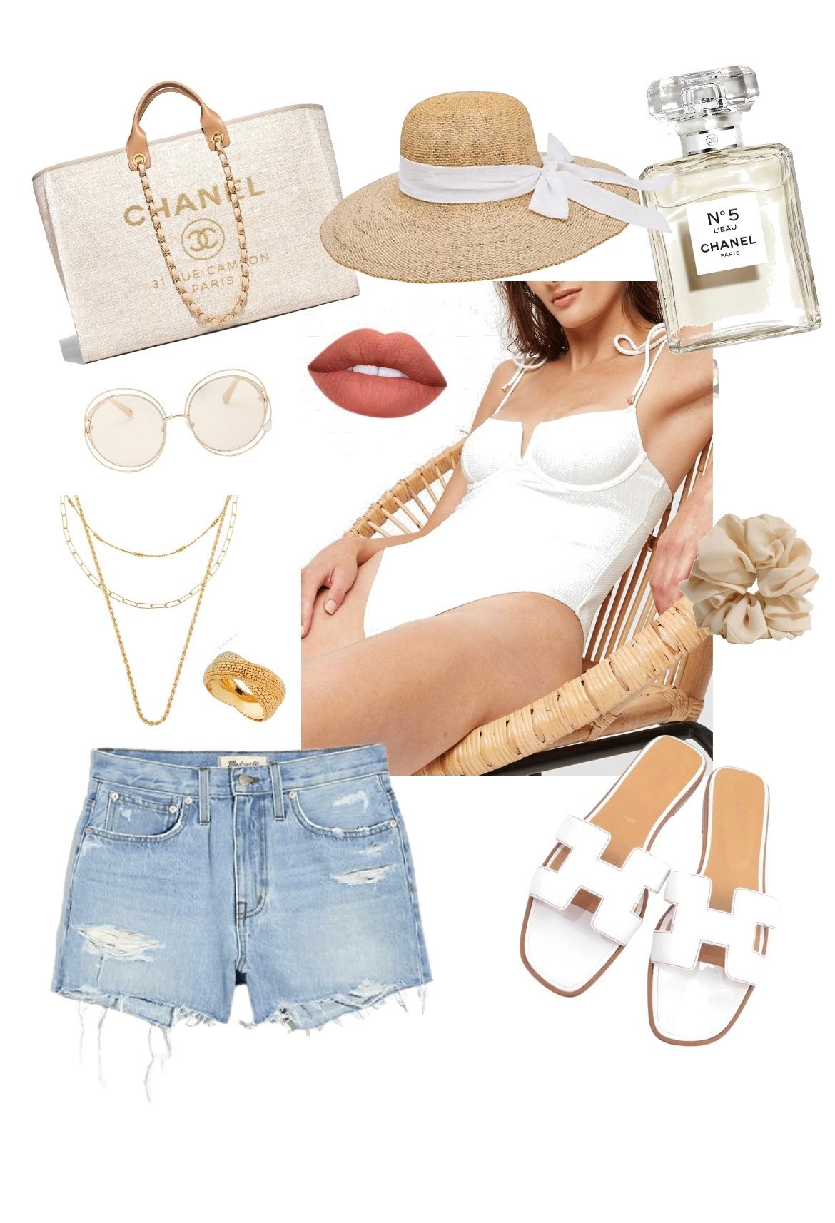 What to wear at Maldives? What to pack for Maldives? Shorts and swimwear outfit idea for a beach vacation. Beach wear ideas. White swimsuit 
