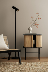 Jalousie-door bedside table