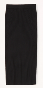 Abercrombie & Fitch (UK) Elevated Ribbed Sweater Midi Skirt