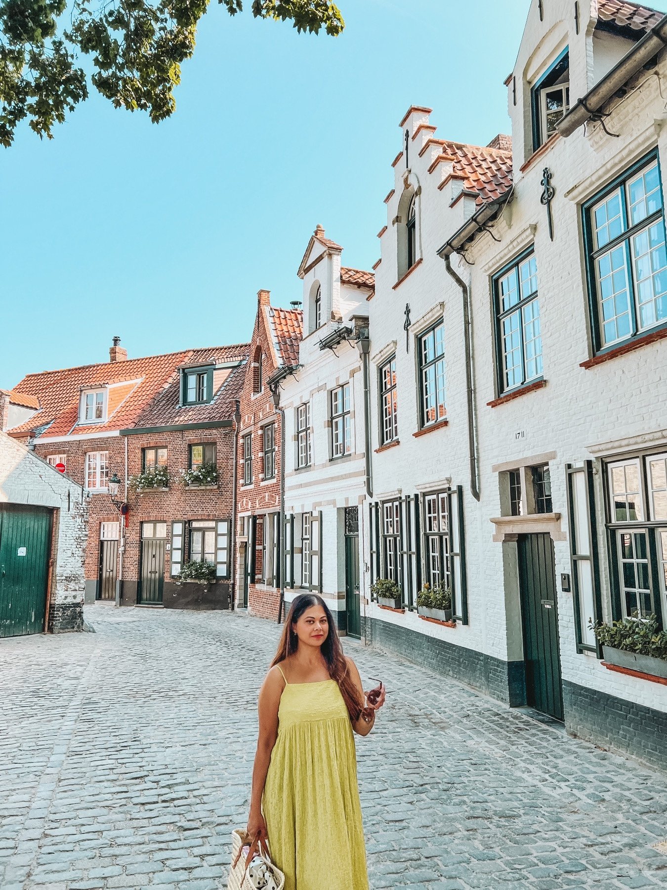 Houses at Minnewater street ,Most instagrammable places in Bruges. Things to do in Bruges. 