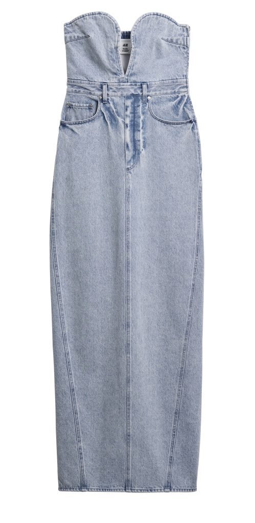 H&M maxi denim dress | Sping outfit | colour me in 
