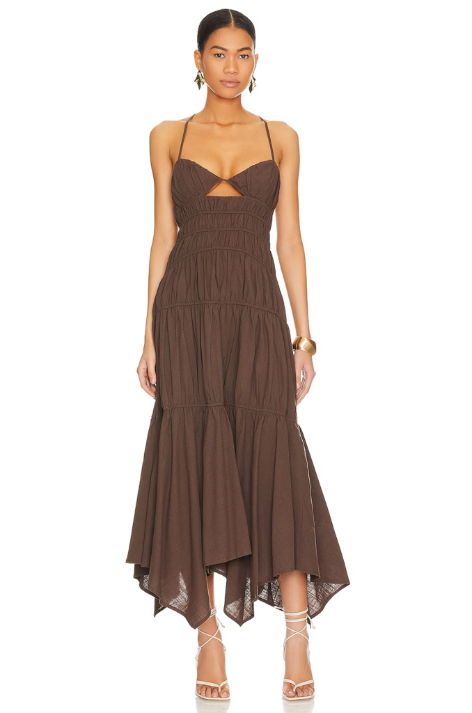 brown summer dress 