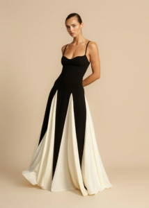 ARCINA ORI black and white dress