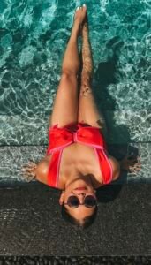 What to wear in Greece | Red swimsuit
