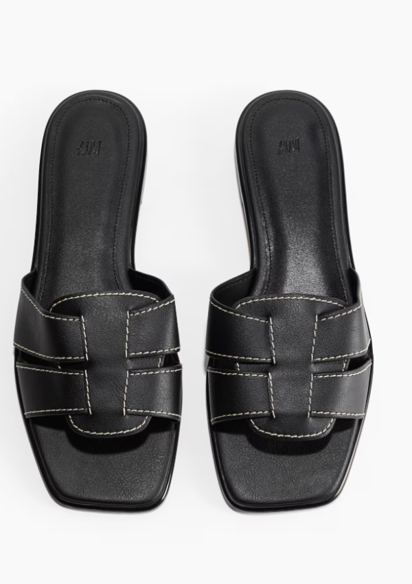 H&M black Hermes dupes Sandals