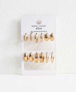 Pack Of 6 Gold Tone Hoop Earrings | New Look