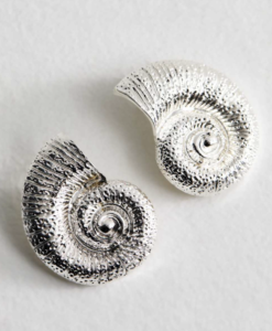 Silver Tone Shell Charm Stud Earrings | New Look