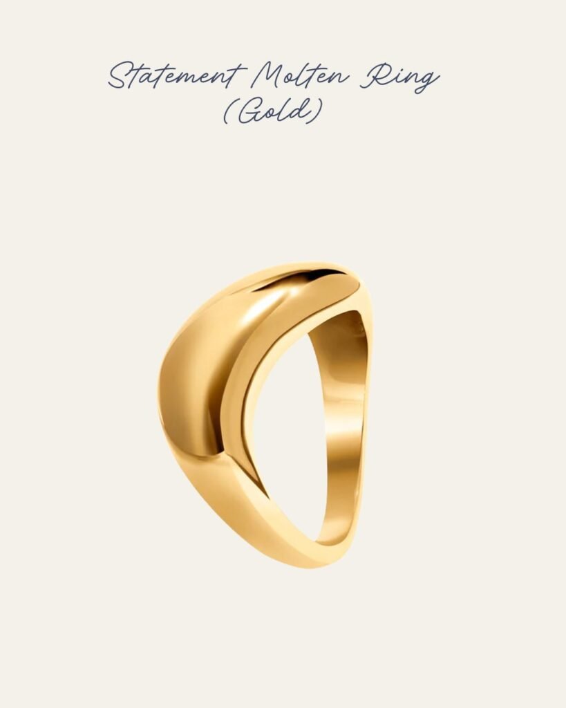 A molten and twisted shaped gold ring by Abbott Lyon